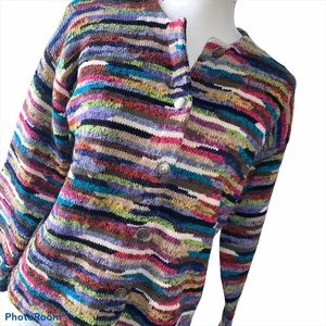 CHICO’S Vintage Cardigan Sweater Multi color M